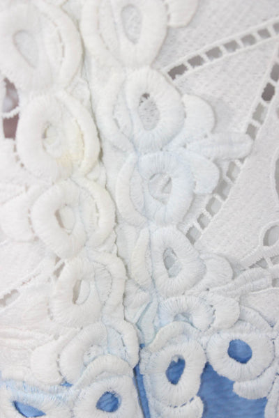 Lilly Pulitzer Womens Dress White Cotton V Neck Sleeveless Short Size 10
