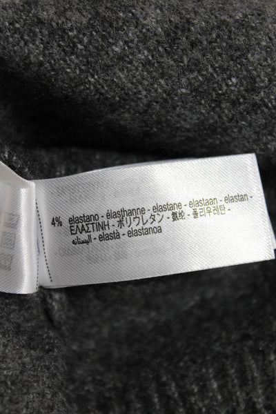 Zara Womens Pullover Boat Neck Long Sleeve Gray Elastane Size S