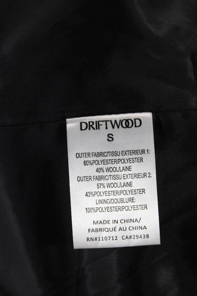 Driftwood Women Multicolor Patchwork Overcoat Button Long Sleeve Size S