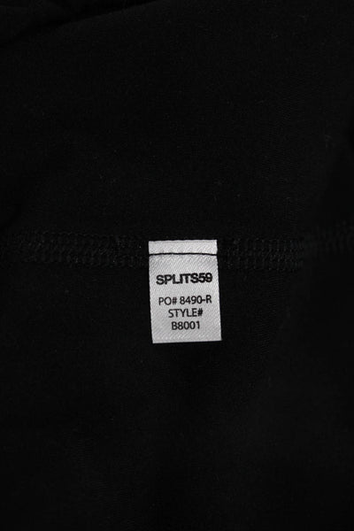 Splits59 Womens Off Shoulder Sleeveless Tube Top Black Polyester Size S