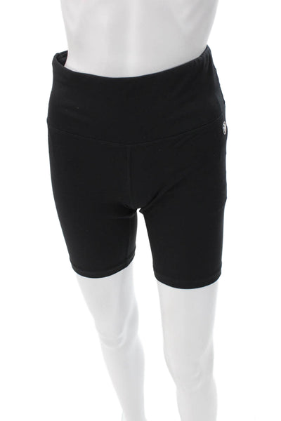Tory Sport Womens Biker Shorts Black Polyester Size S
