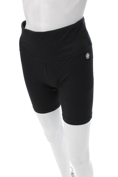 Tory Sport Womens Biker Shorts Black Polyester Size S