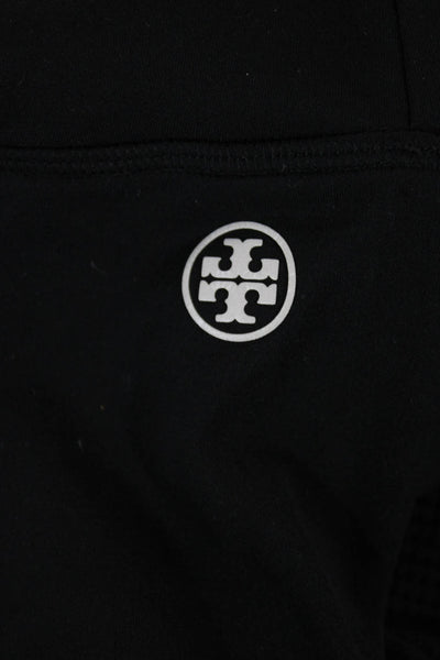 Tory Sport Womens Biker Shorts Black Polyester Size S
