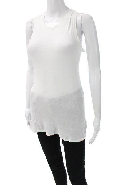 Standard James Perse Women Basic Scoop Neck Sleeveless Tank White Size 3