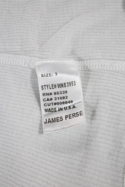 Standard James Perse Women Basic Scoop Neck Sleeveless Tank White Size 3