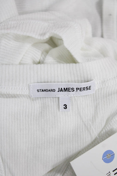 Standard James Perse Women Basic Scoop Neck Sleeveless Tank White Size 3