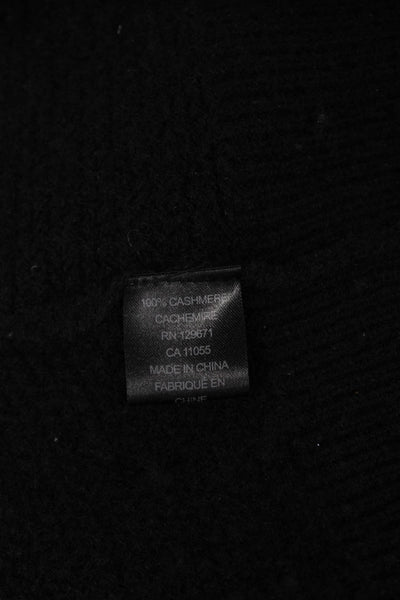 360 Cashmere Womens Pullover Sweater Black 100% Cashmere Round Neck Size S