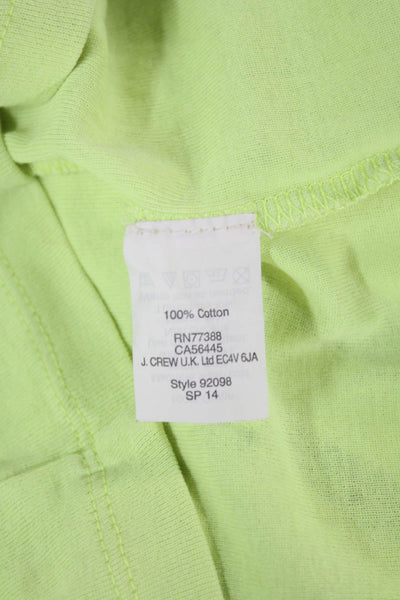 J Crew Womens Green Cotton Scoop Neck Camisole Solid Sleeveless Size S