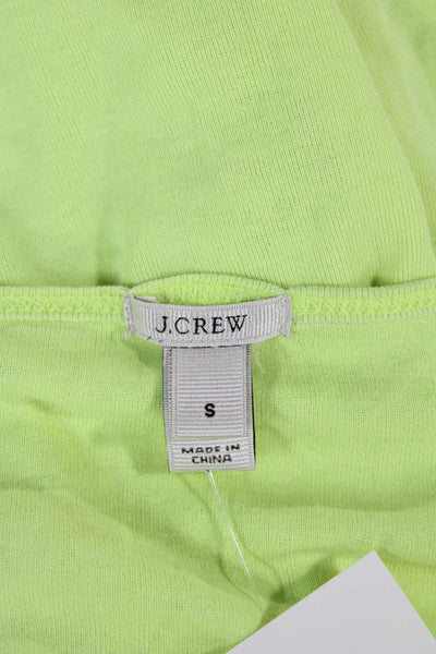 J Crew Womens Green Cotton Scoop Neck Camisole Solid Sleeveless Size S
