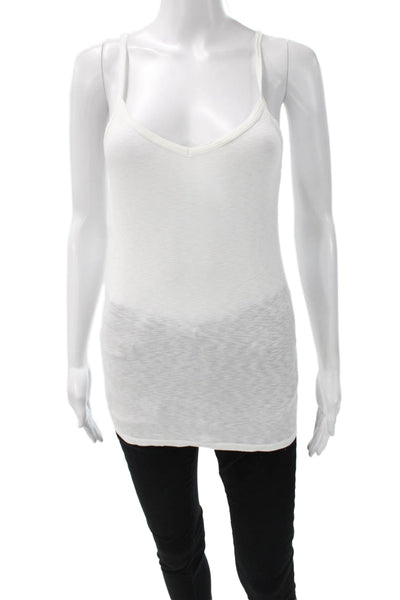 Michael Stars Women V-Neck Sleeveless Camisole White 50% Supima Size One Size