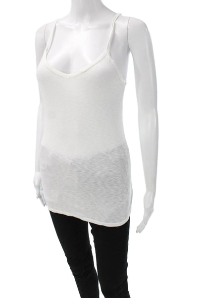 Michael Stars Women V-Neck Sleeveless Camisole White 50% Supima Size One Size
