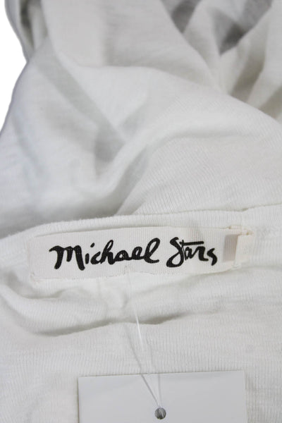 Michael Stars Women V-Neck Sleeveless Camisole White 50% Supima Size One Size