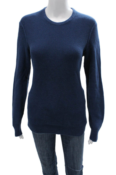 Banana Republic Womens Pullover Sweater Blue Cotton Crewneck Long Sleeve Size S
