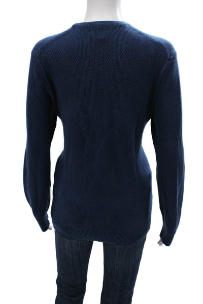 Banana Republic Womens Pullover Sweater Blue Cotton Crewneck Long Sleeve Size S