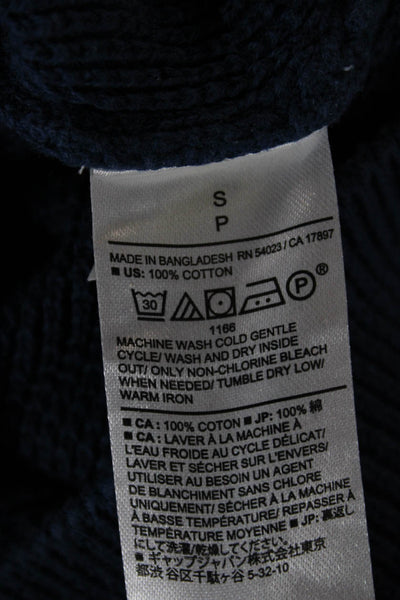 Banana Republic Womens Pullover Sweater Blue Cotton Crewneck Long Sleeve Size S