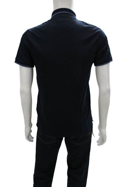 Denim & Flower By Ricky Singh Mens Blue Colorblock Shirt Size S