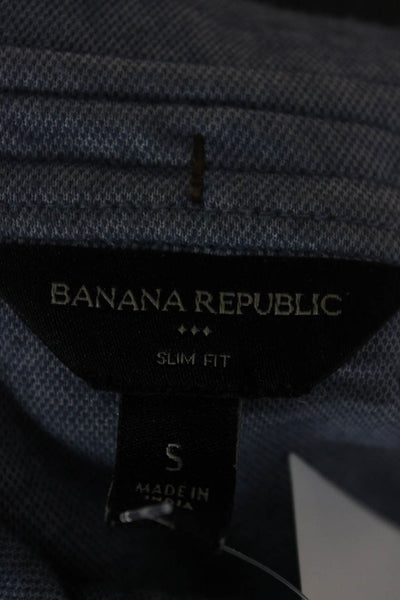 Banana Republic Mens Cotton Blend Button Up Shirt Blue Size S