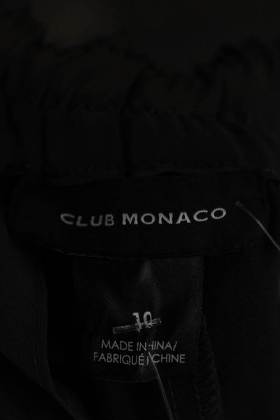 Club Monaco Womens Cropped Black Tie Waist Pants Size 10
