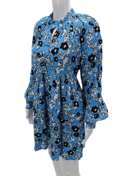 Stine Goya Womens Mini Dress Multicolor Viscose Long Sleeve High Neck Size S