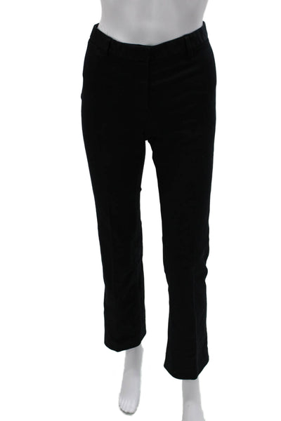 Theory Womens Dress Pants Black Cotton Zip Inseam 29 Size 4