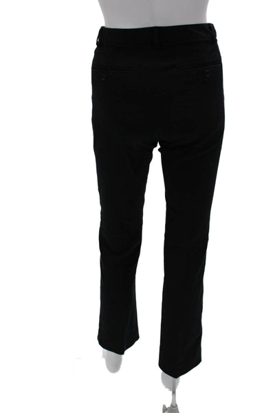 Theory Womens Dress Pants Black Cotton Zip Inseam 29 Size 4