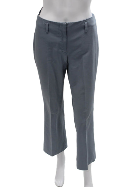 Prada Women Cropped Pants Gray Zip Size 38
