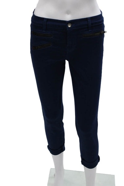 J Brand Womens Cropped Jeans Blue Cotton Mid Rise 24 Inseam Size 26
