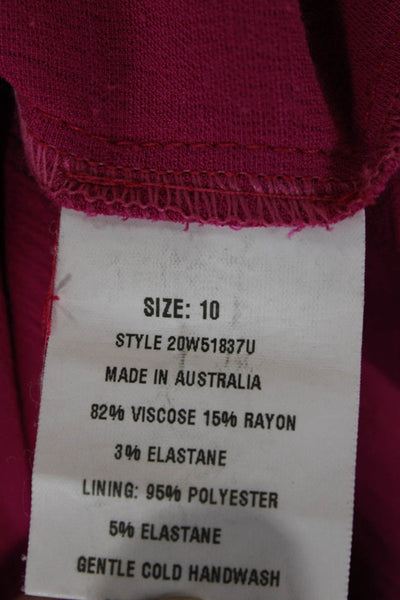 Manning Cartell Womens Maxi Dress Pink V-Neck Sleeveless Zip Size 10