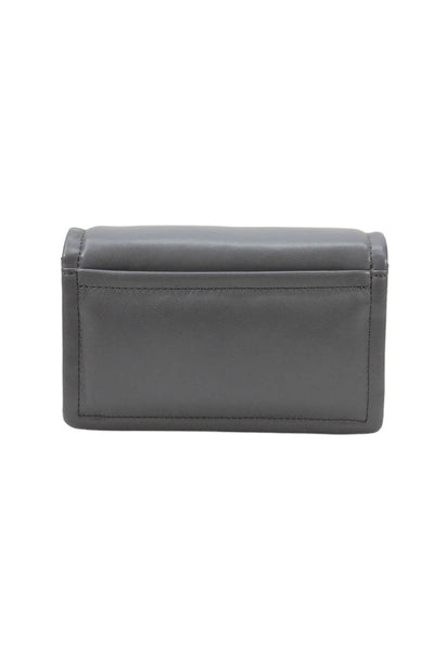 DKNY Women's Snap Closure Leather Gray Crossbody Handbag