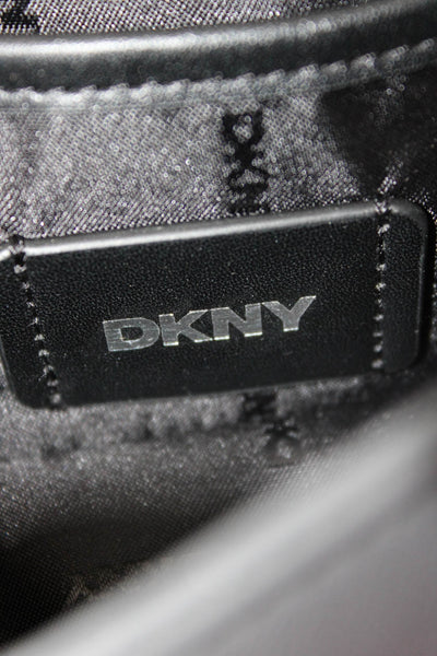 DKNY Women's Snap Closure Leather Gray Crossbody Handbag