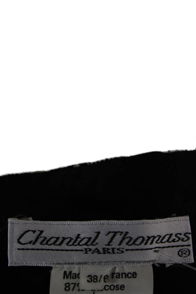 Chantal Thomass Womens Straight Pencil Skirt Black Floral Zip Size 38