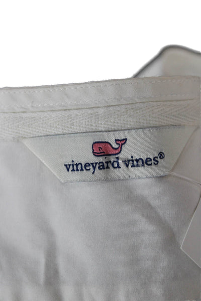 Vineyard Vines Women White 3/4 Sleeve Boat Neck Cotton Basic Blouse Size S