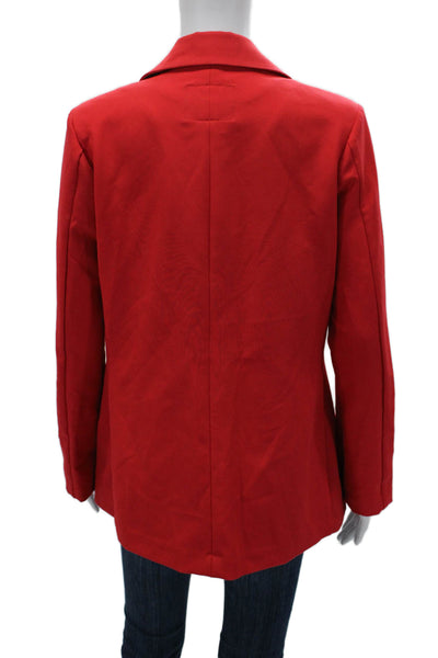 Sanctuary Womens Collared Buttoned Long Sleeve Blazer Red Size XS