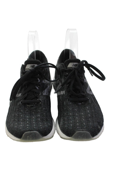 New Balance Womens Lace Up Logo Knit Low Top Sneakers Gray White Size 7