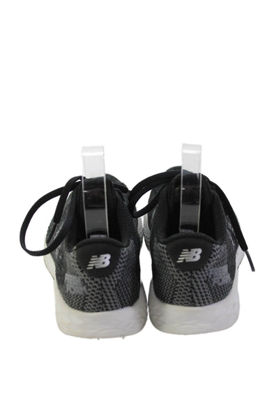 New Balance Womens Lace Up Logo Knit Low Top Sneakers Gray White Size 7