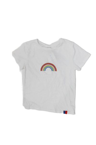 Kule Unisex Kids Cotton Rainbow Motif T-Shirt White Size S