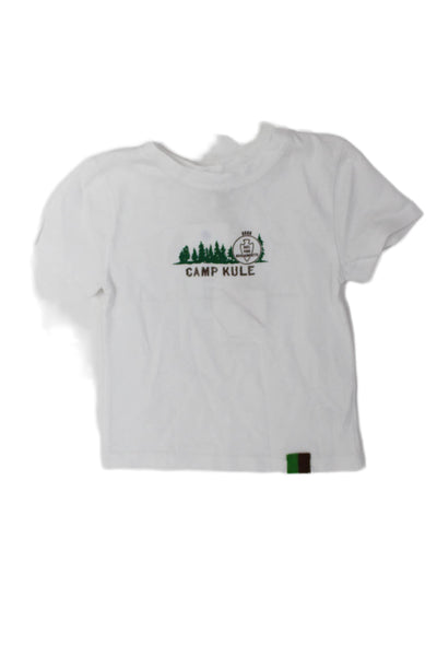 Kule Unisex Kids Cotton Crew Neck Forest Motif T-Shirt White Size 2