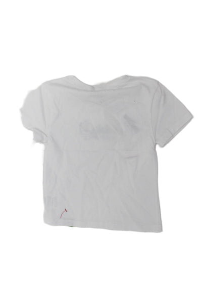 Kule Unisex Kids Cotton Crew Neck Forest Motif T-Shirt White Size 2