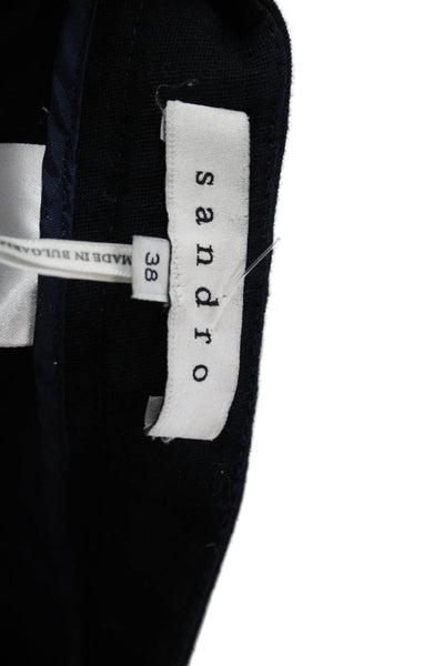 Sandro Women Dress Pants Black Cotton Zip Size 38