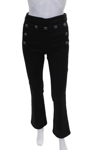 Veronica Beard Women Black Dress Pants Zip Front Sailor 31 Inseam Size 4