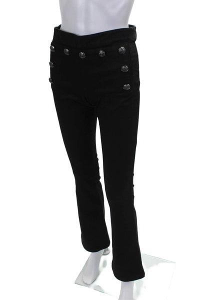 Veronica Beard Women Black Dress Pants Zip Front Sailor 31 Inseam Size 4