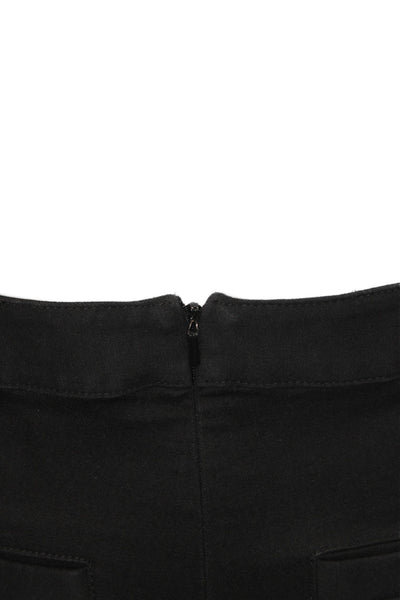 Veronica Beard Women Black Dress Pants Zip Front Sailor 31 Inseam Size 4