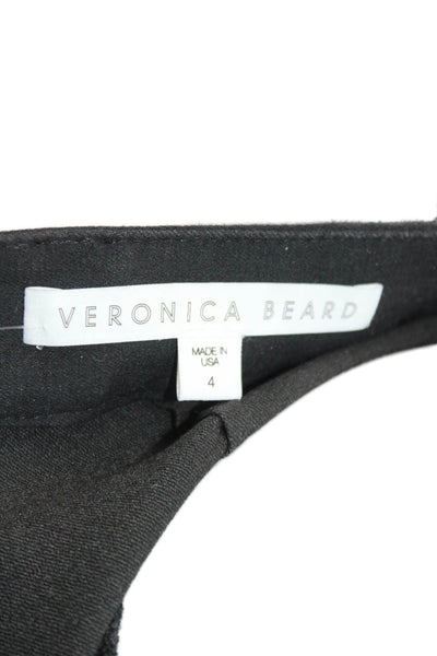 Veronica Beard Women Black Dress Pants Zip Front Sailor 31 Inseam Size 4