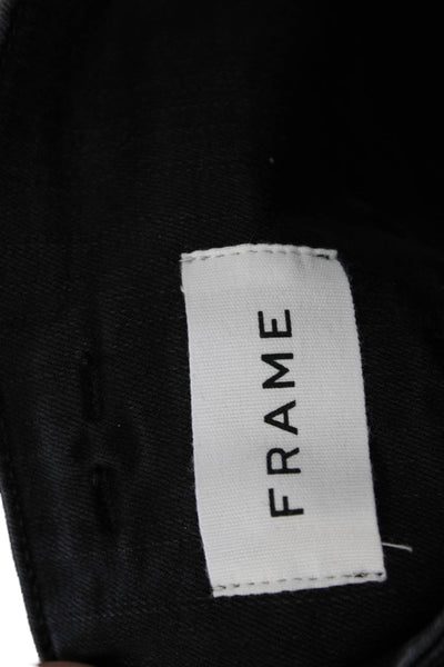 Frame Womens Flared Black Jeans High Rise Cotton Blend Size 26