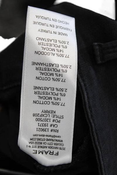 Frame Womens Flared Black Jeans High Rise Cotton Blend Size 26