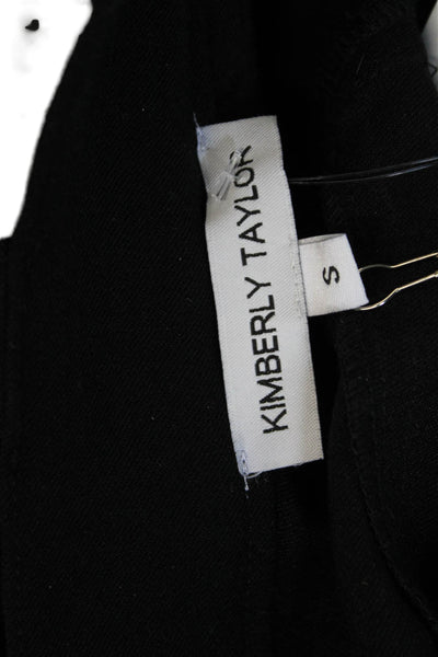 Kimberly Taylor Women Cargo Pants Black Polyester Zip Closure Size S