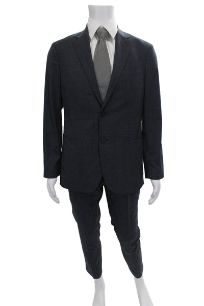 Banana Republic Mens 2 Piece Suit Gray Polyester Solid Size 38