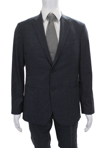 Banana Republic Mens 2 Piece Suit Gray Polyester Solid Size 38