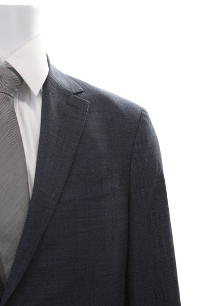 Banana Republic Mens 2 Piece Suit Gray Polyester Solid Size 38