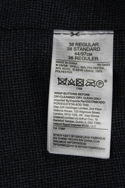 Banana Republic Mens 2 Piece Suit Gray Polyester Solid Size 38
